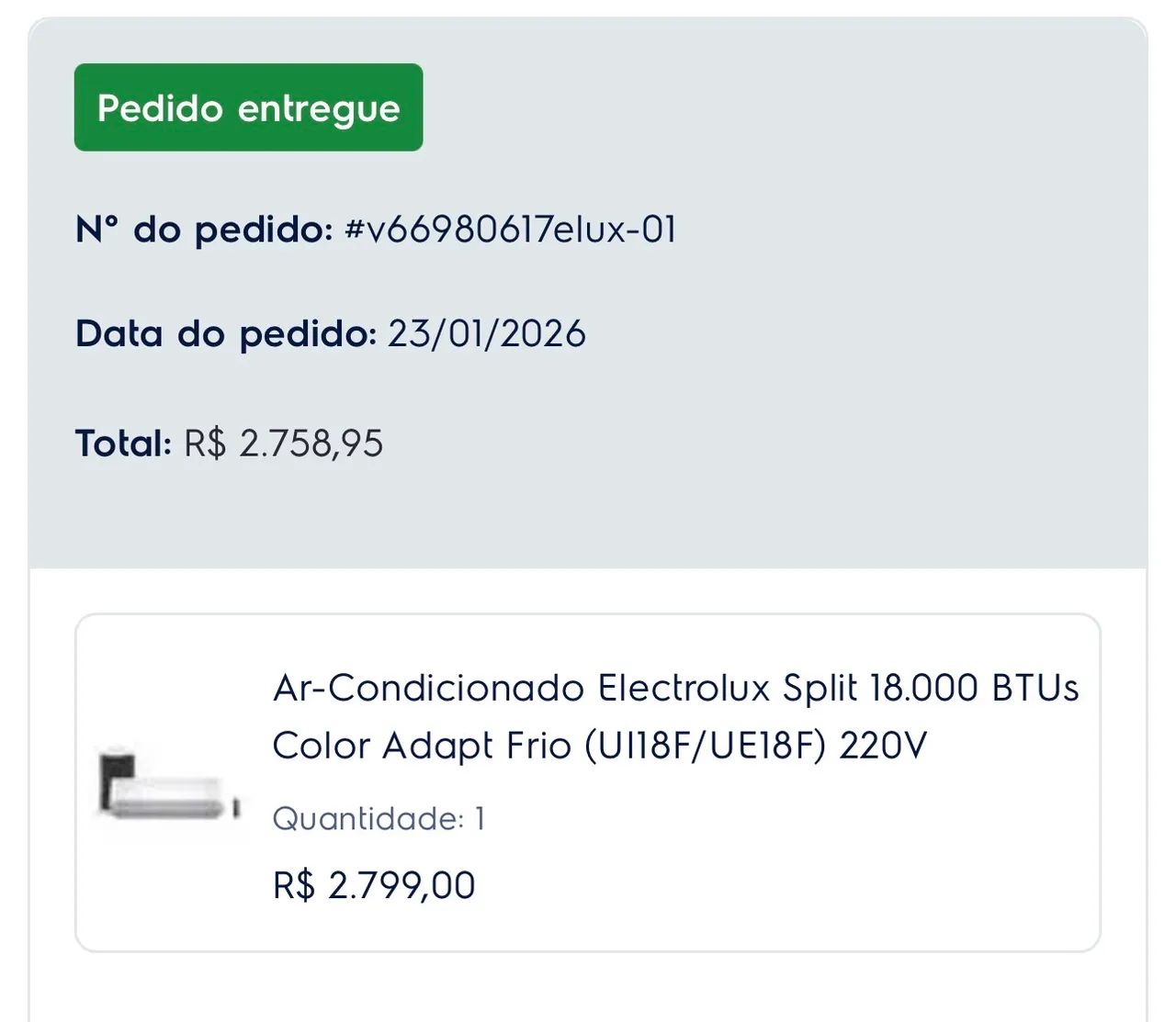 Ar-Condicionado Electrolux Split 18.000 BTUs - Foto 3