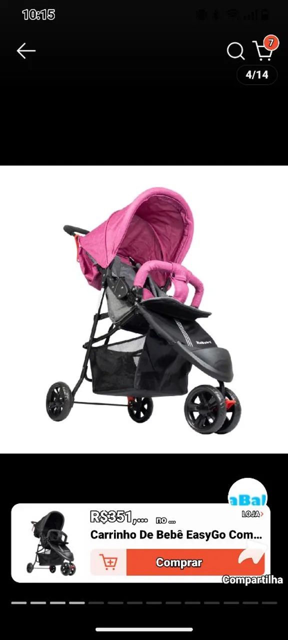 Carrinho de bebe de Menina 