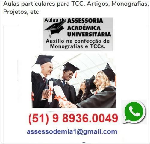Aulas particulares para TCC, Artigos, Monografias, Projetos, etc