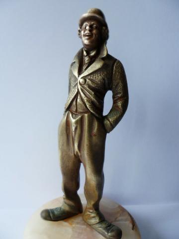 Natal! Escultura Rararíssima: Estatueta de Charles Chaplin em Bronze por Lorrin