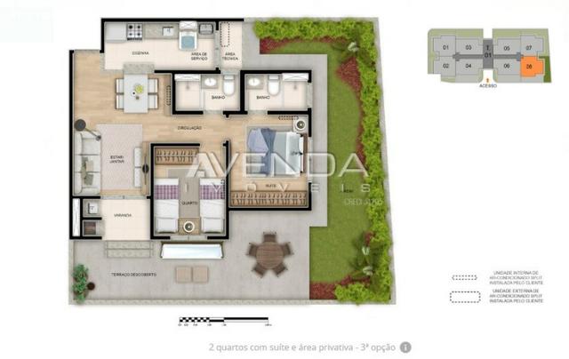 2 dormitórios sendo 1 suíte, com varanda - Localizado no Ecoville - Foto 16