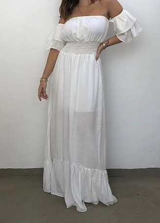 Vestido longo branco