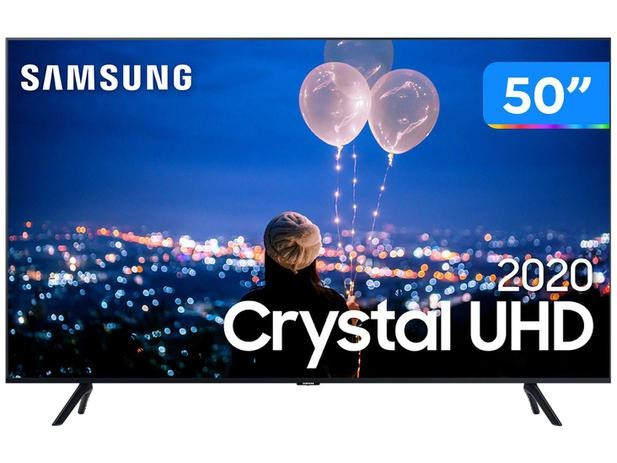 Smart TV Crystal UHD 4K LED 50? Samsung - 50TU8000 Wi-Fi Bluetooth HDR 3 HDMI 2 USB