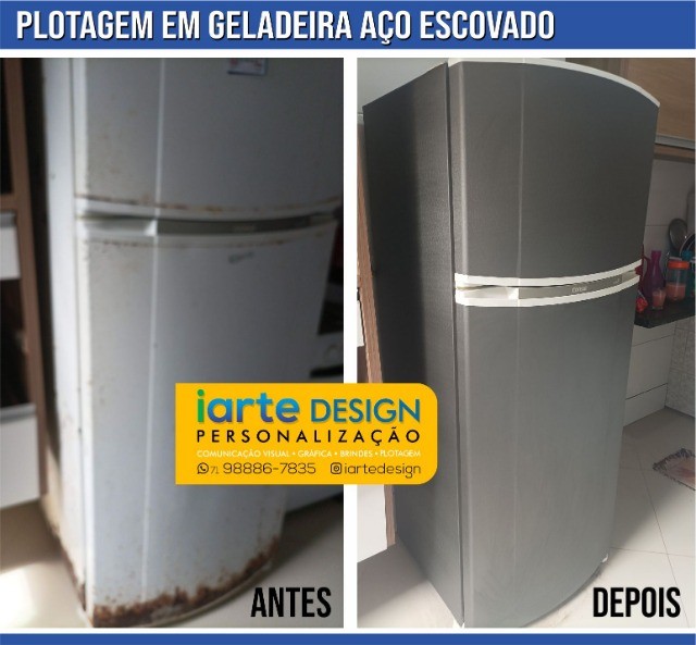 Plotagem de geladeira e fogão liso ou personalizado. - Foto 4