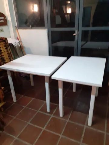 mesas brancas com tampo laminado