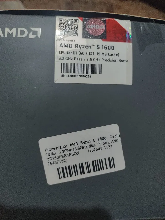 AMD Ryzen 5 4500, Cachê 11MB, 3.6GHz (4.1GHz Max Turbo), AM4, Sem Vídeo  (100-100000644BOX)