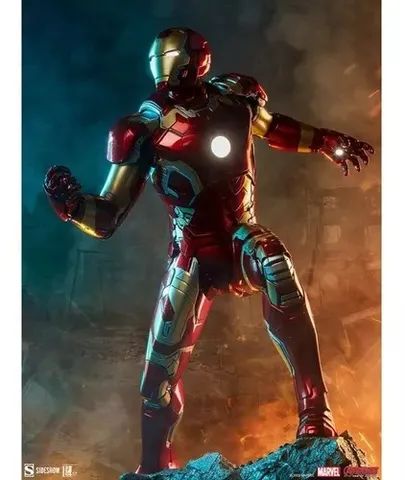 Estátua Iron Man Mark Xliii Figure Presente Filme - Marvel Homem de Ferro - Sideshow - Foto 5