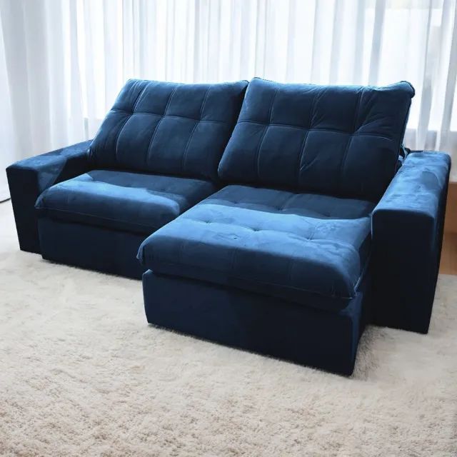 Sofá Retrátil e Reclinável Niterói_2,50m  Molas Ensacadas   Pronta Entrega! - Foto 3
