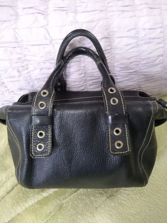 bolsas de couro legítimo usadas sem defeitos desapego preço na foto - Foto 6