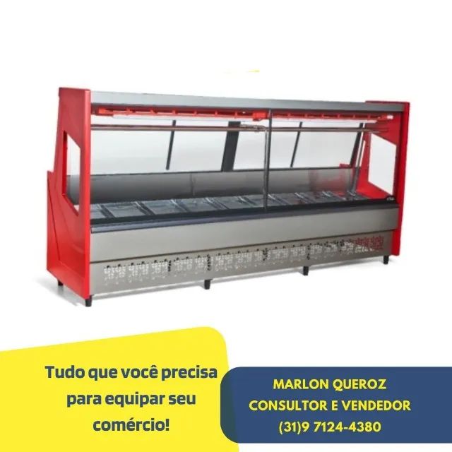 Balcao de Açougue 3 Metros Platinum Luxo