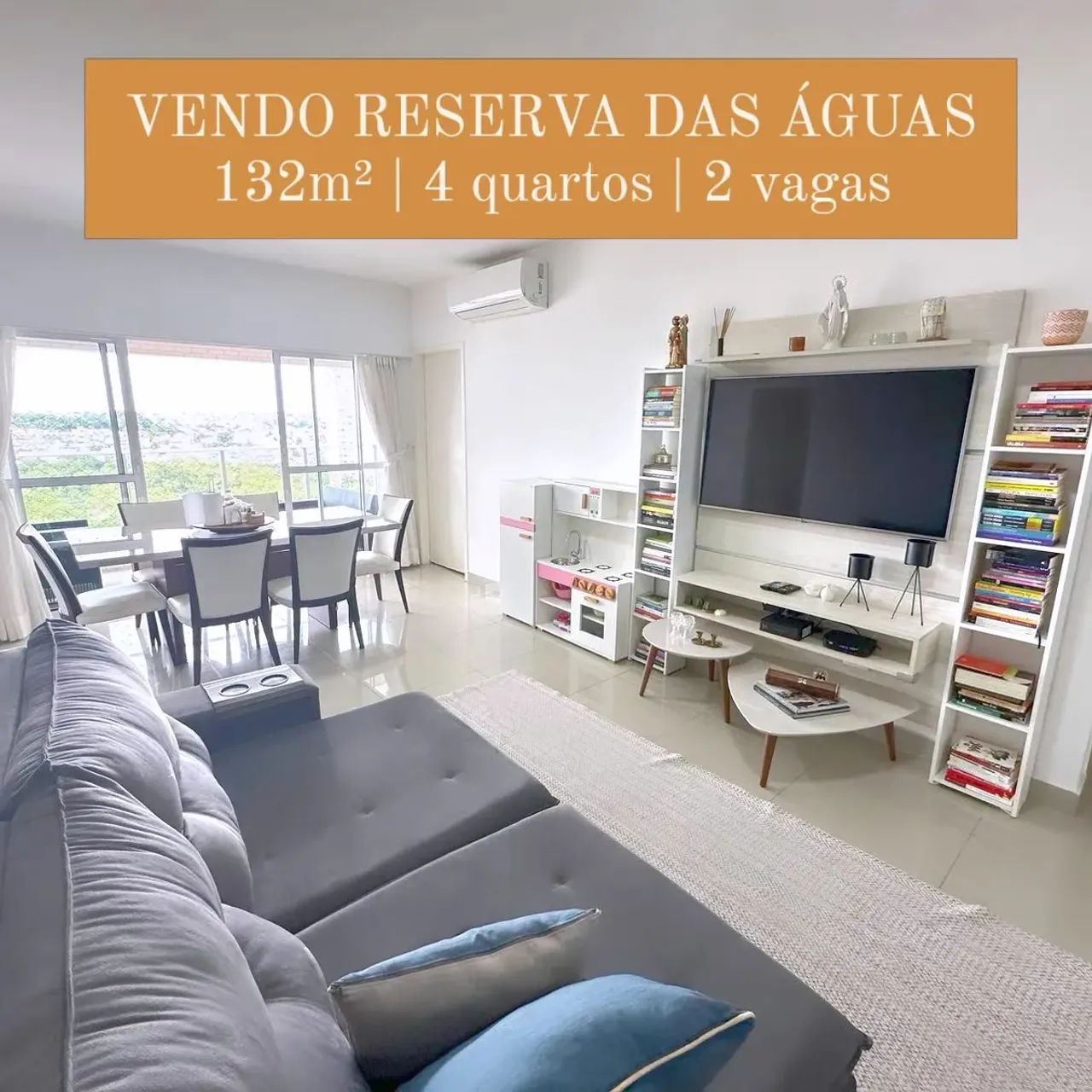 Reserva das Águas, P. Negra. 132m², 4qts, modulados, climatizado e 2 vgs