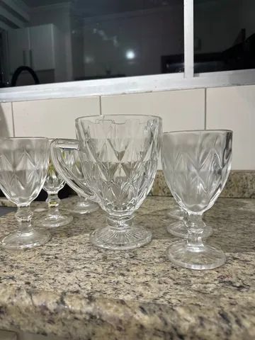 Novo Original Completo Jogo jarra e 6 tacas Diamond - Foto 5