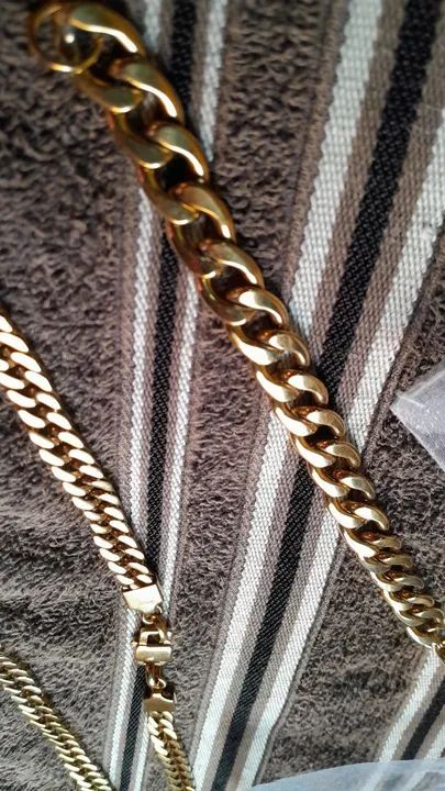 Corrente Aço Inox Com Revestimento Dourado da Rolex + Brinde - Foto 3