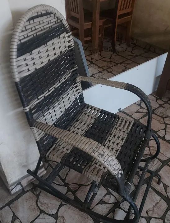 Poltrona de Balanço em Vime - Foto 2