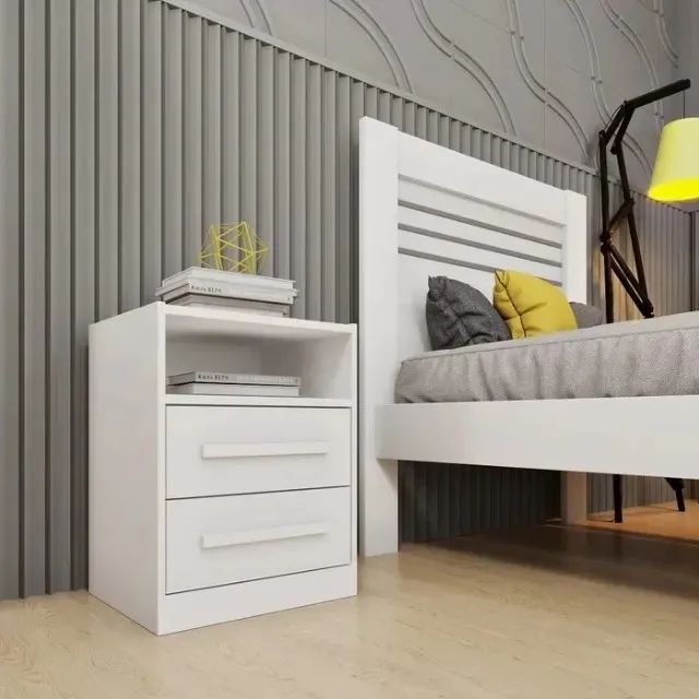 Mesa de Cabeceira 2 Gavetas. São Produtos Novos Direto da Fábrica P/Sua Casa. - Foto 6