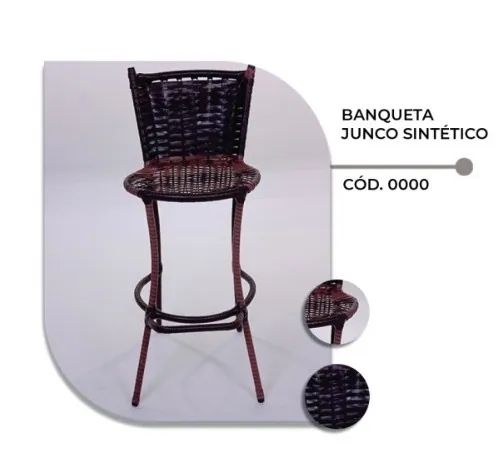 Banqueta Bistrô Junco Sintético Confort s65
