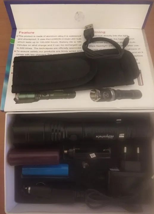 Lanterna Kinsach x6 recarregável  - Foto 3