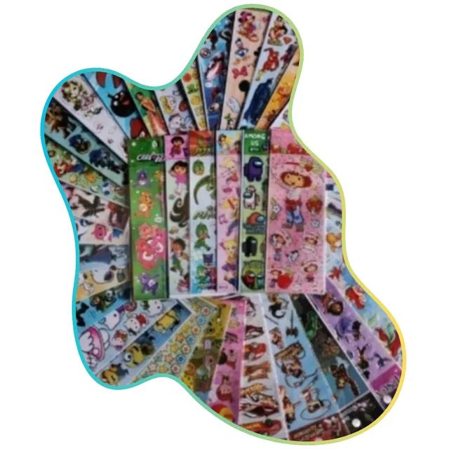 50 cartelas adesivo sticker etiquetas temas menina aleatórias  - Foto 2