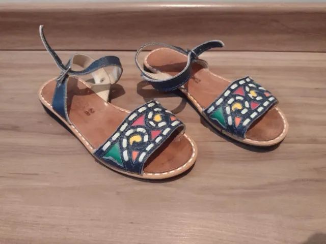 Sandália Couro Artesanato Tam. 28 - Foto 2