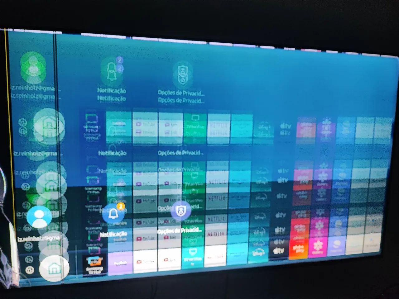 Samsung 55 com defeito