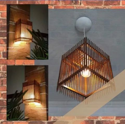 Kit com 02 arandelas e 01 pendente