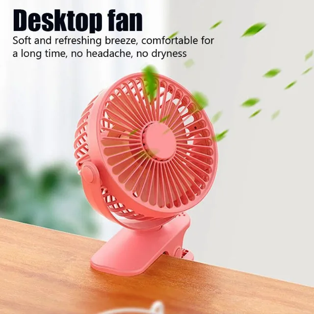 Ventilador usb de clipe recarregável