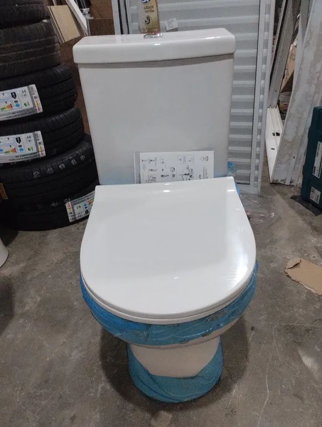 Kit vaso cx e assento com sensor de descarga wi-fi Vesúvio icasa - Foto 4