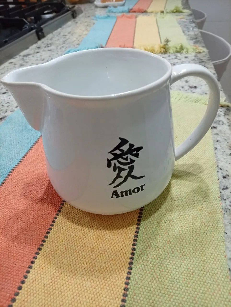 Jarra louça branca amor. - Foto 3