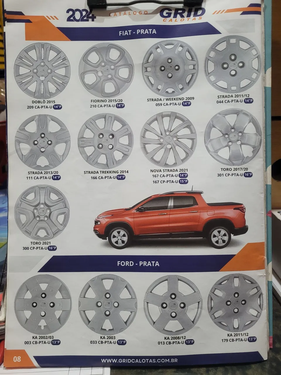 Calotas Fiat a partir de R$
