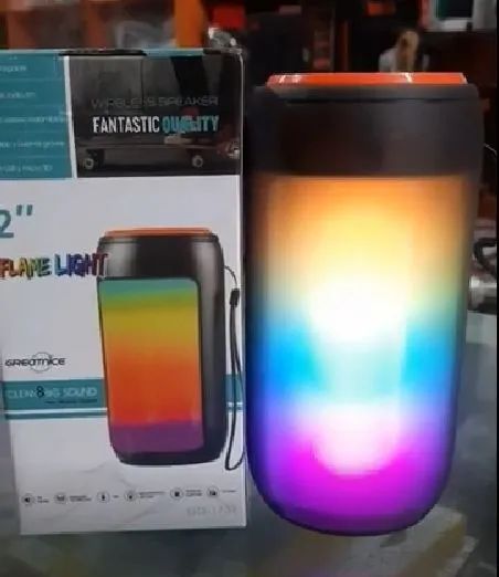 Caixa de Som Luz LED Bluetooth/PENDRIVE/CARTÃO - Foto 3