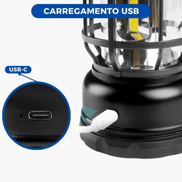 Lanterna Elétrica de LED Inova KV-409 - Ideal para Acampamento e Uso Doméstico - Foto 3
