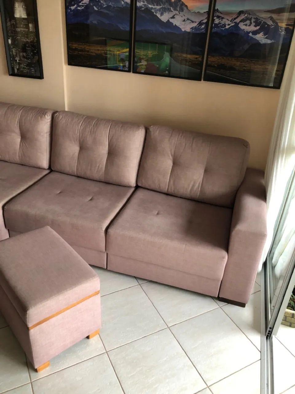 Sofá de canto com puff - Conforto e elegância - Foto 2