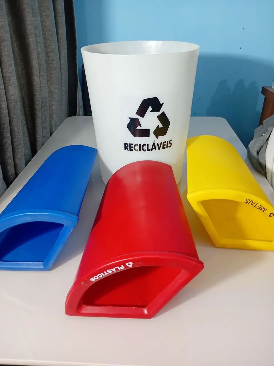 LIXEIRA COM DIVISÓRIA  RECICLÁVEIS  - Foto 3
