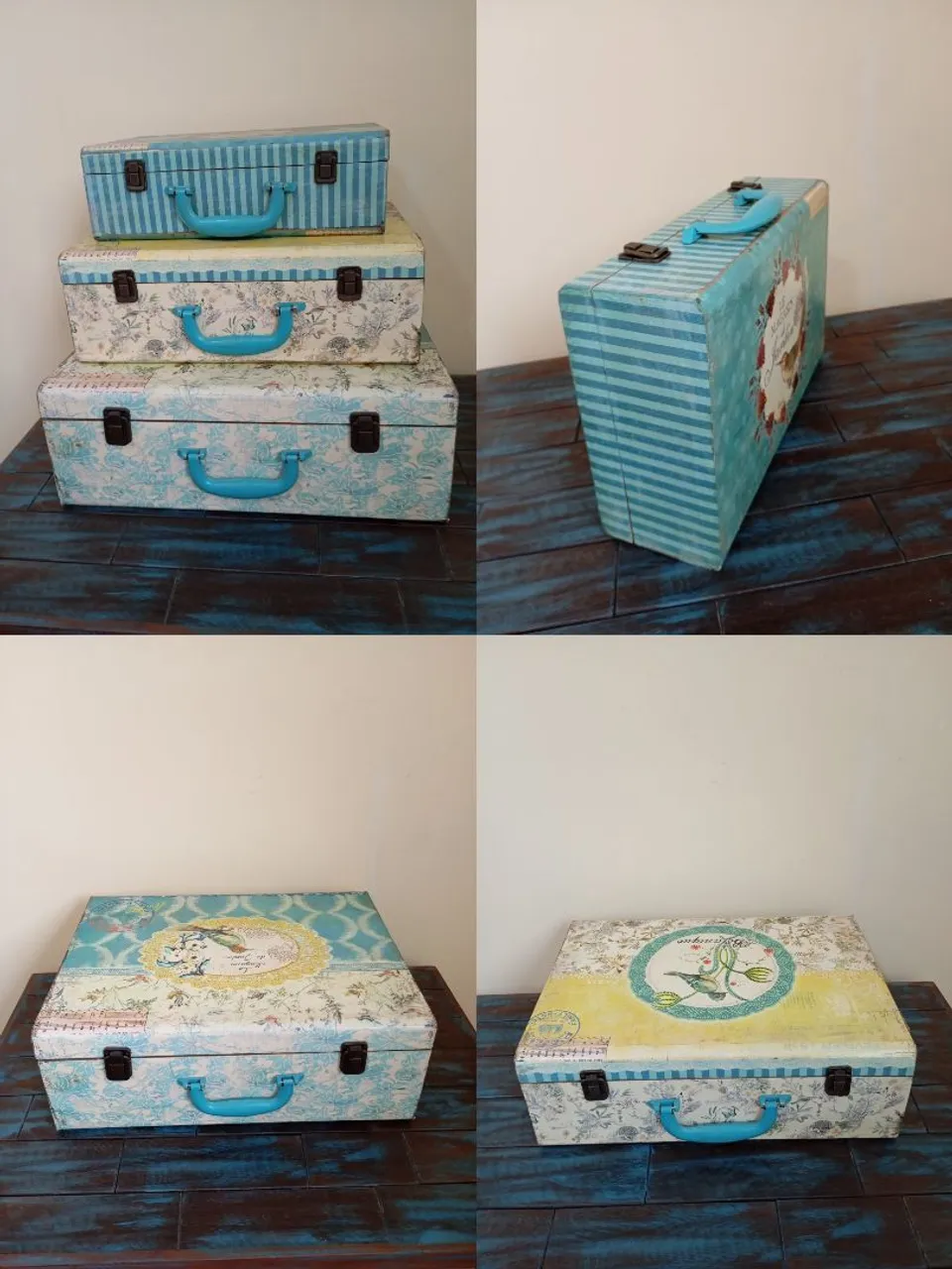 Malas decorativas vintage para decoração