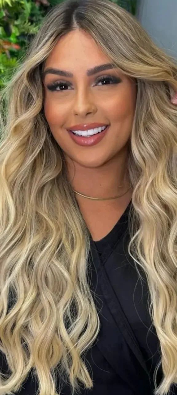 Cabelo loiro mega hair orgânico 