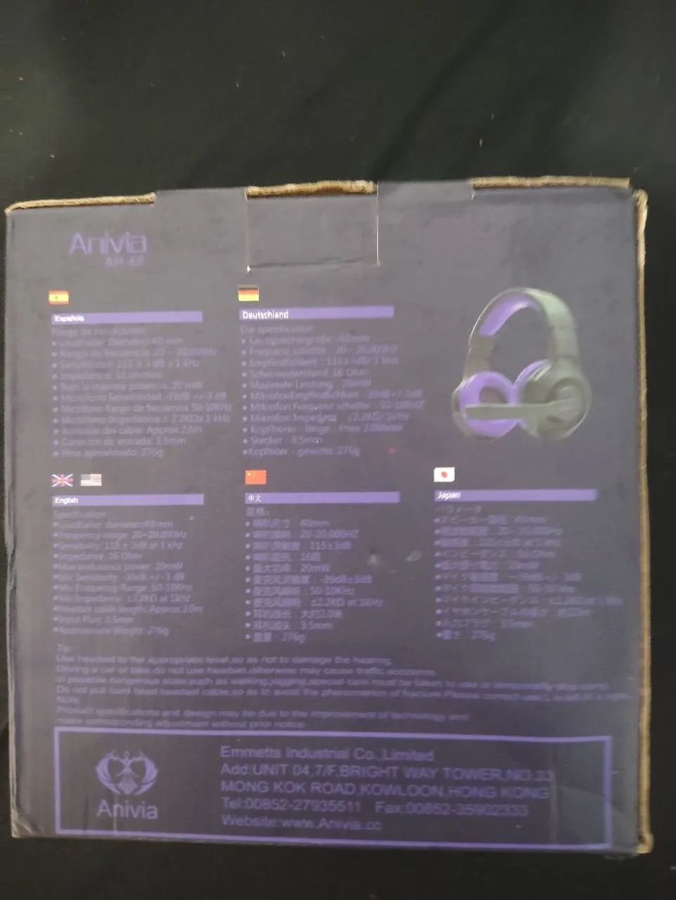 headset gamer Anivia AH68 na cor roxa - Foto 5