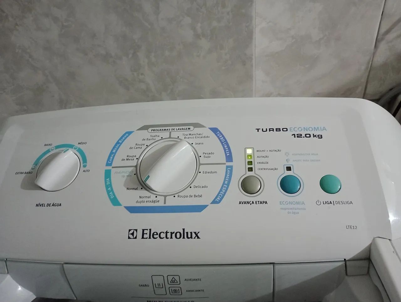 Máquina de Lavar Roupa Electrolux 12kg Turbo Economia