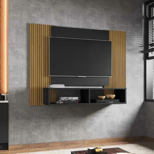 !!! ENTREGA GRATIS !!! Painel Navi para TV até 47 Polegadas Preto Ripado Bechara