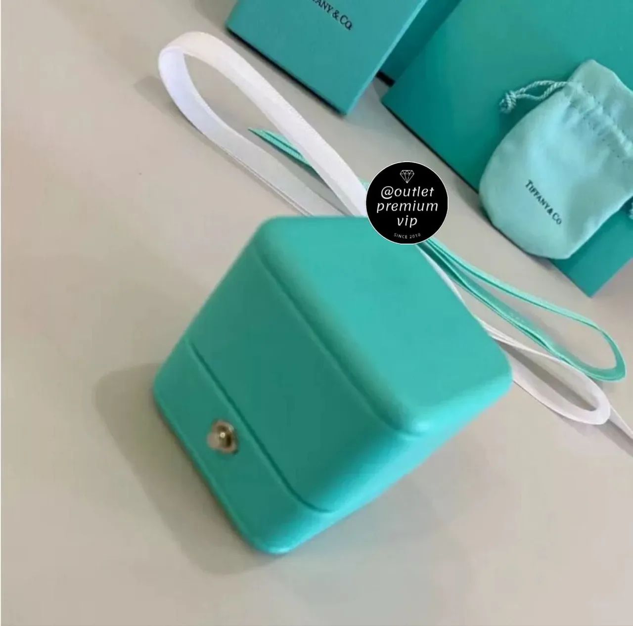 Caixa de anel kit embalagem Tiffany &co. - Foto 2