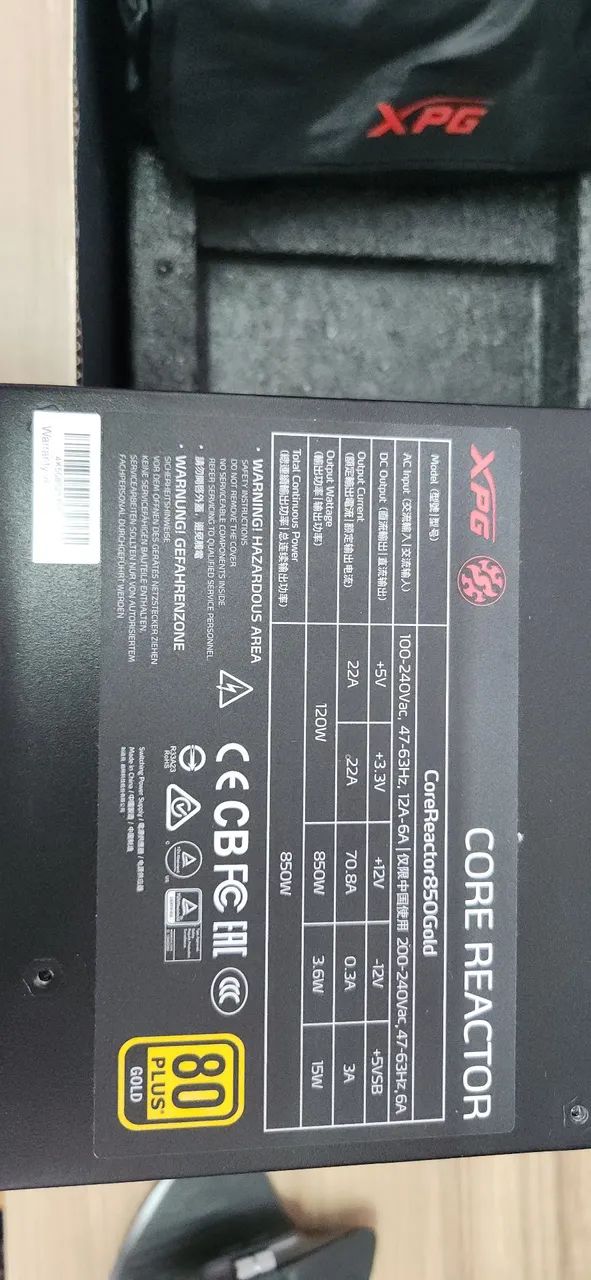 Fonte modular  XPG 850W Gold 80 Plus - Foto 4