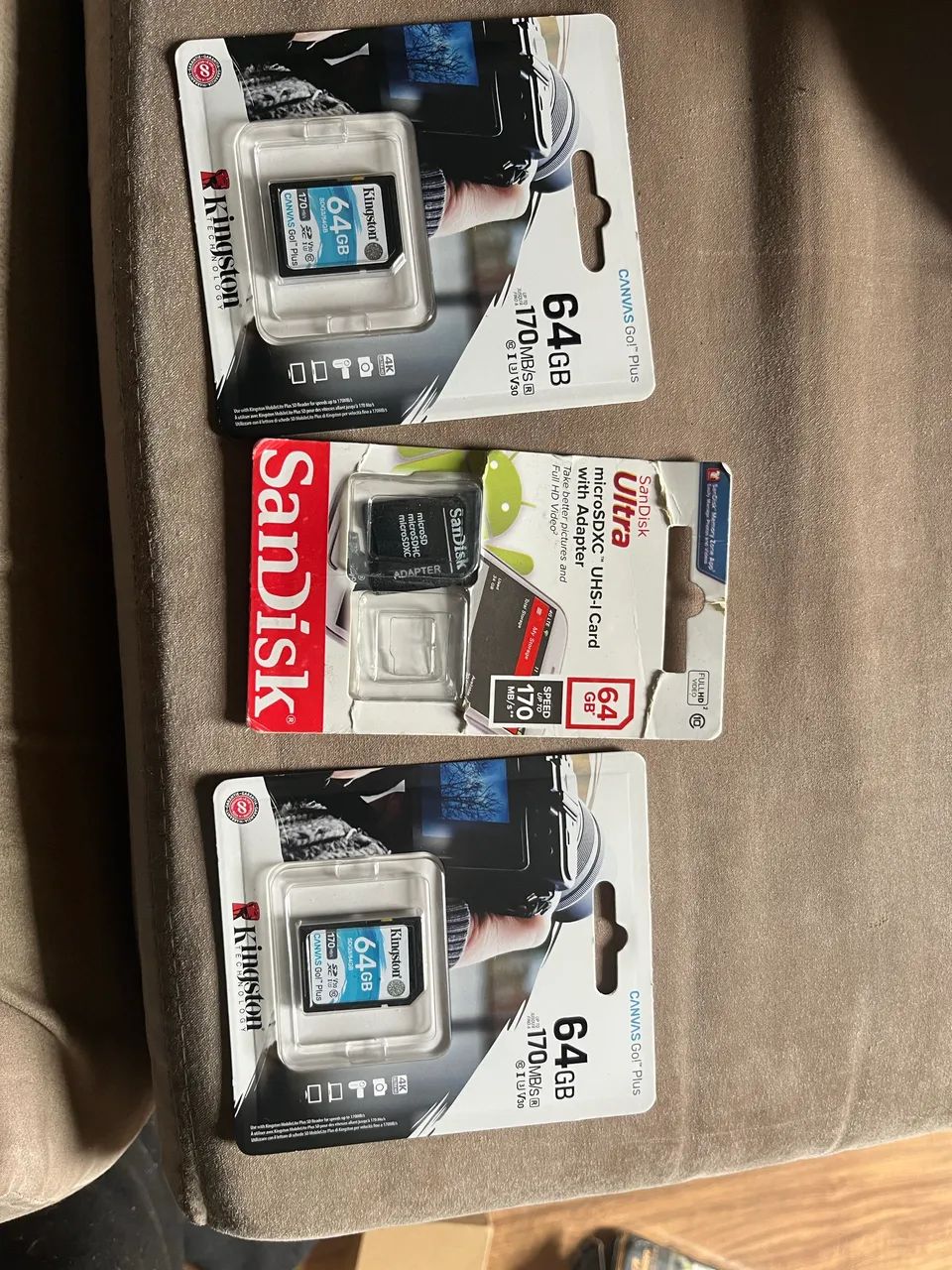 64GB SD Memory Card, Class 10, 170MB/s, Canvas Go Plus SDG3/64GB, Kingston64739356870019121