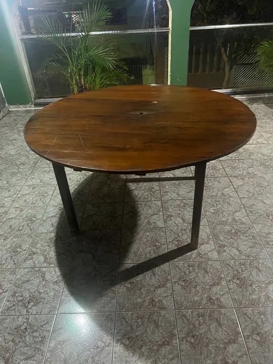 Mesa de madeira redonda - Foto 3