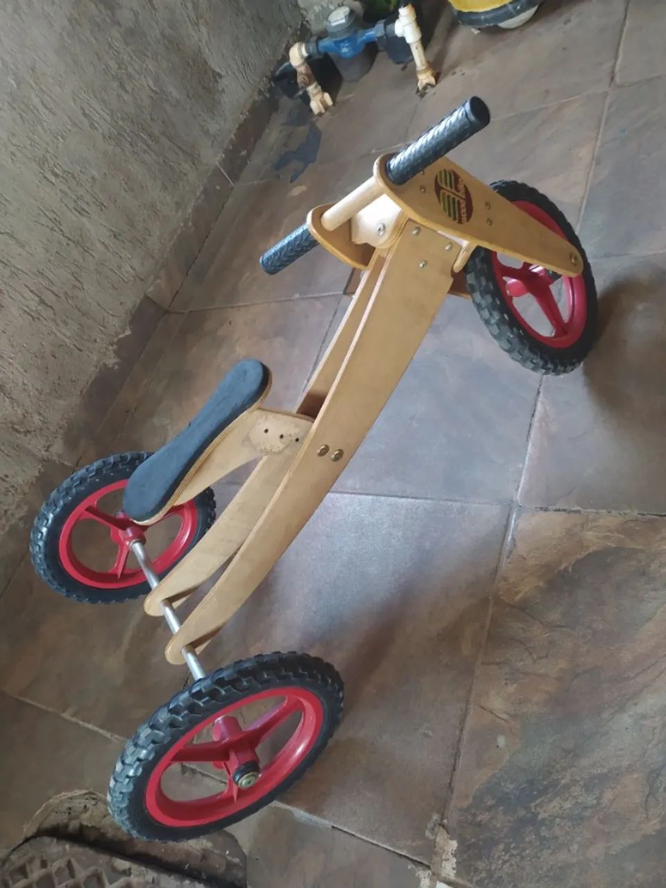 Bicicleta de madeira infantil  - Foto 5