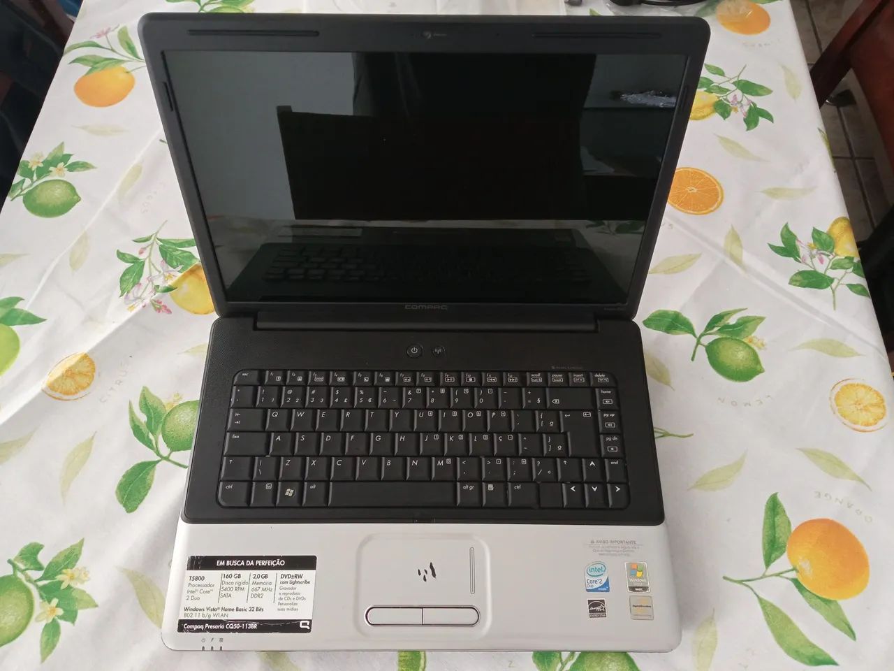 Notebook Compaq Presario CQ50-113BR para retirada peças 