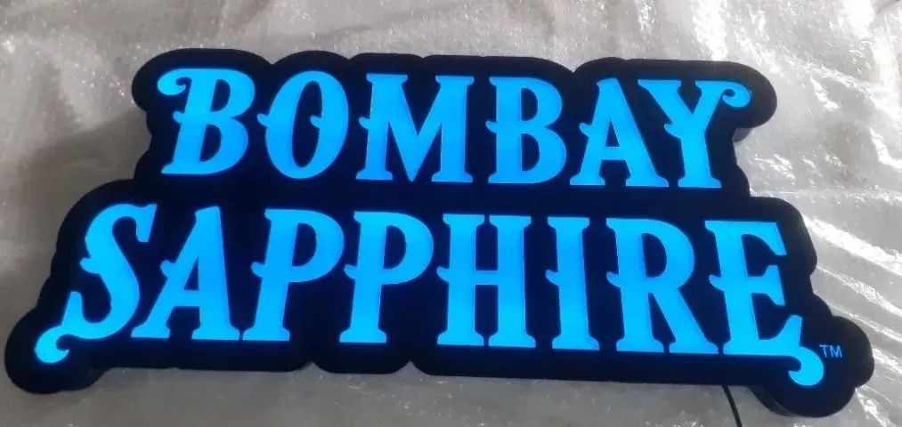 Bombay Sapphire 60x30 Luminoso Letreiro Bar Adega - Foto 2