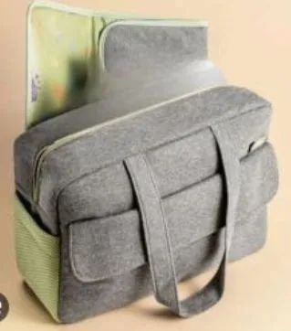 Bolsa Maternidade Mamãe Bebê Cinza com Acessórios