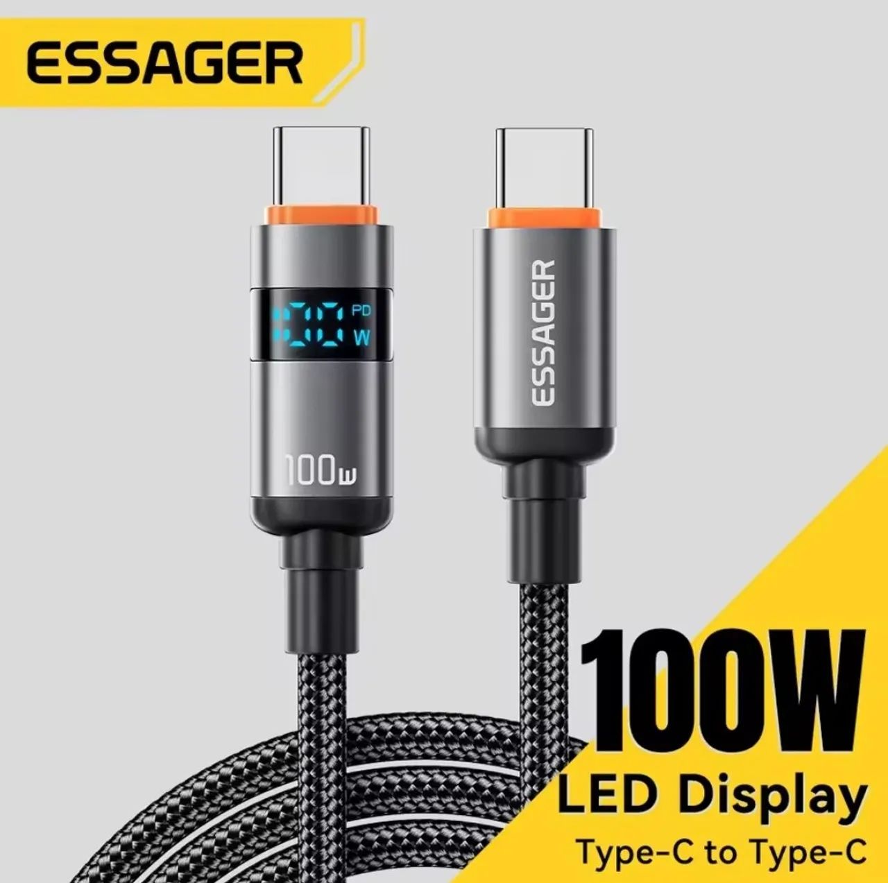 Cabo Essager Reforçado  Com Display 1 mts