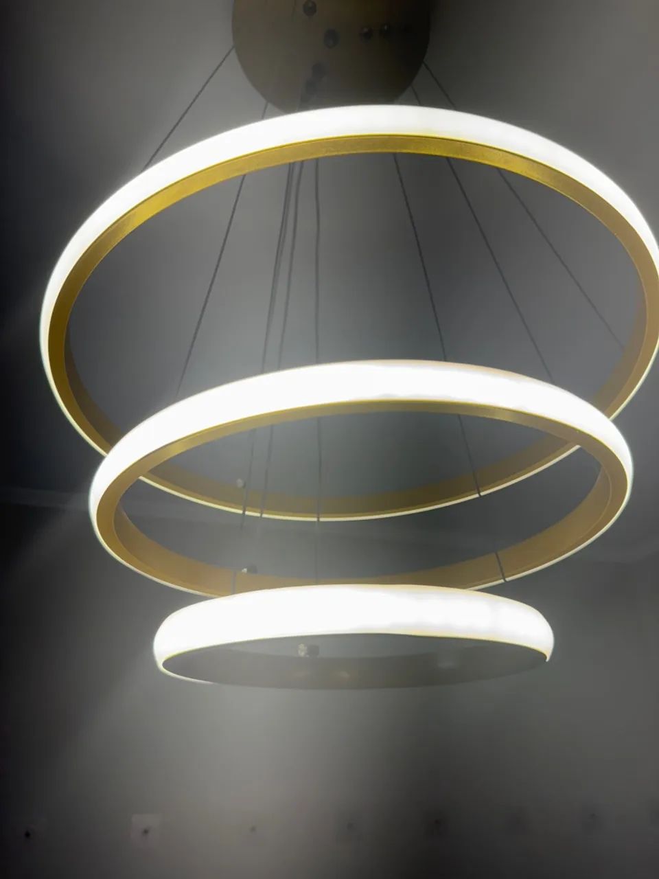 Lustre Led (Led frio e quente) Moderno Circular LED Pendente - Foto 3