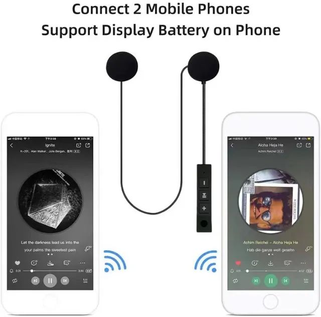 Auto Falantes de Capacete Bluetooth com Microfone, BT5.0 - Foto 3
