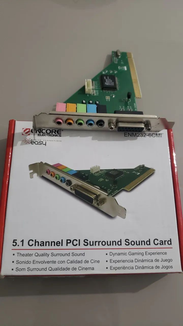 Placa som 5.1 PCI Encore - Foto 3